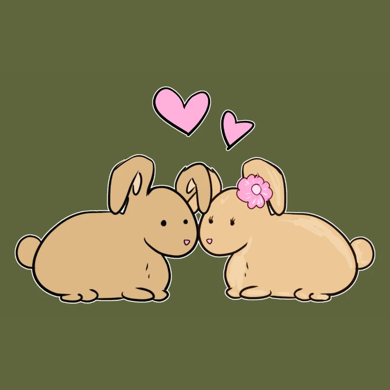 rabbit love couples animals Valentine's Day