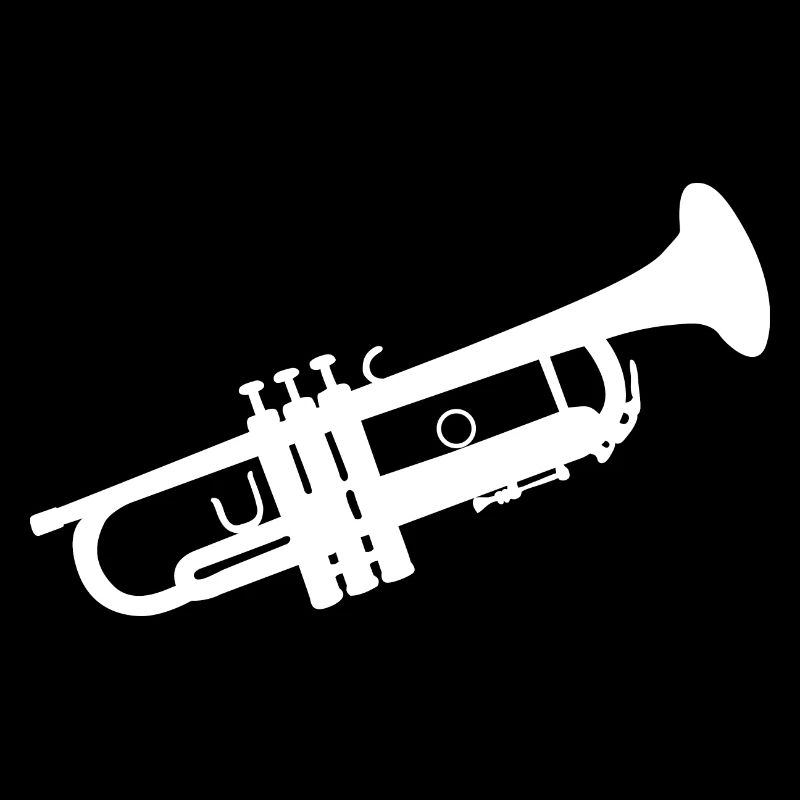 Trumpet silhouette white