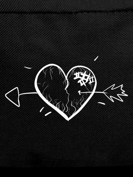 heart symbol broken arrow scars