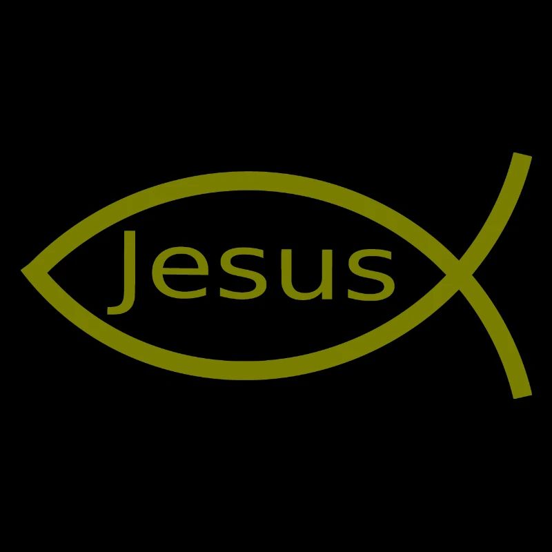 Jesus fish green Ichthys fish fish fish