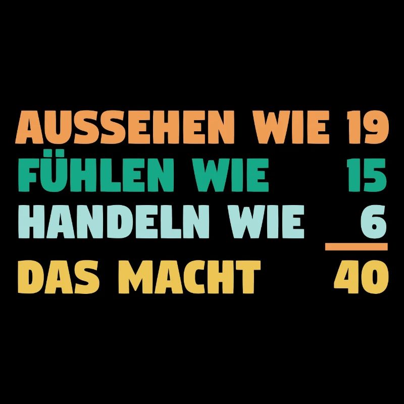Vierzig Vierzigster 40 Jahre Geburtstag