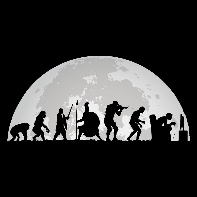 Gamer Mitternacht Vollmond Mond Evolution Gaming