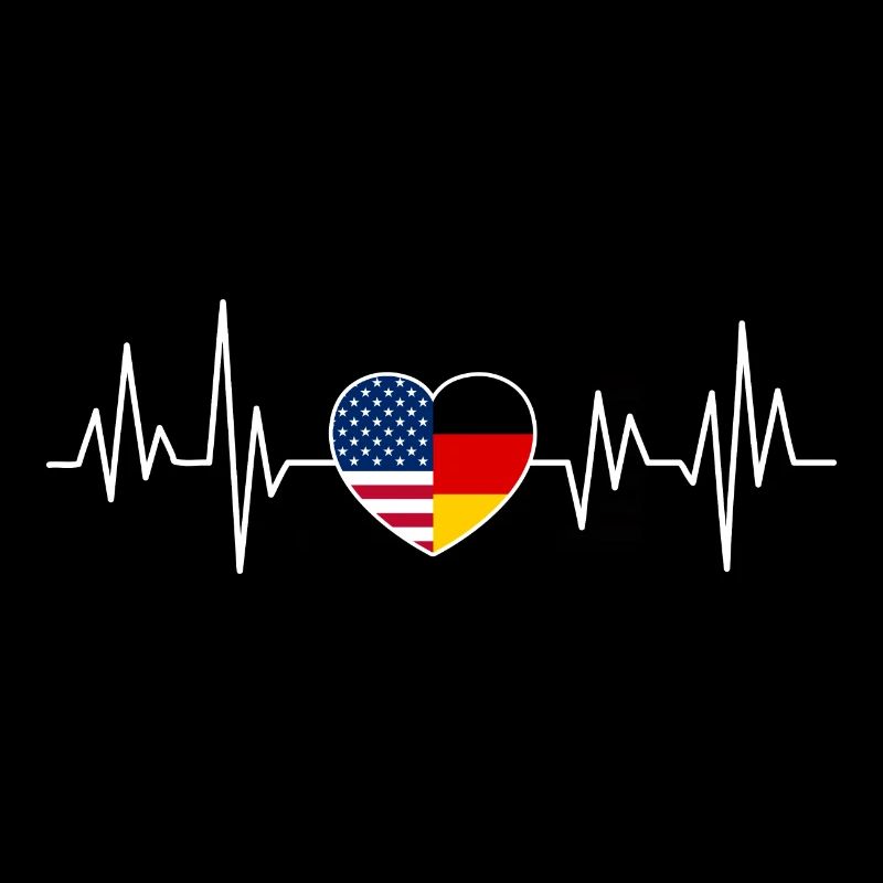 USA Germany Flag Two Countries