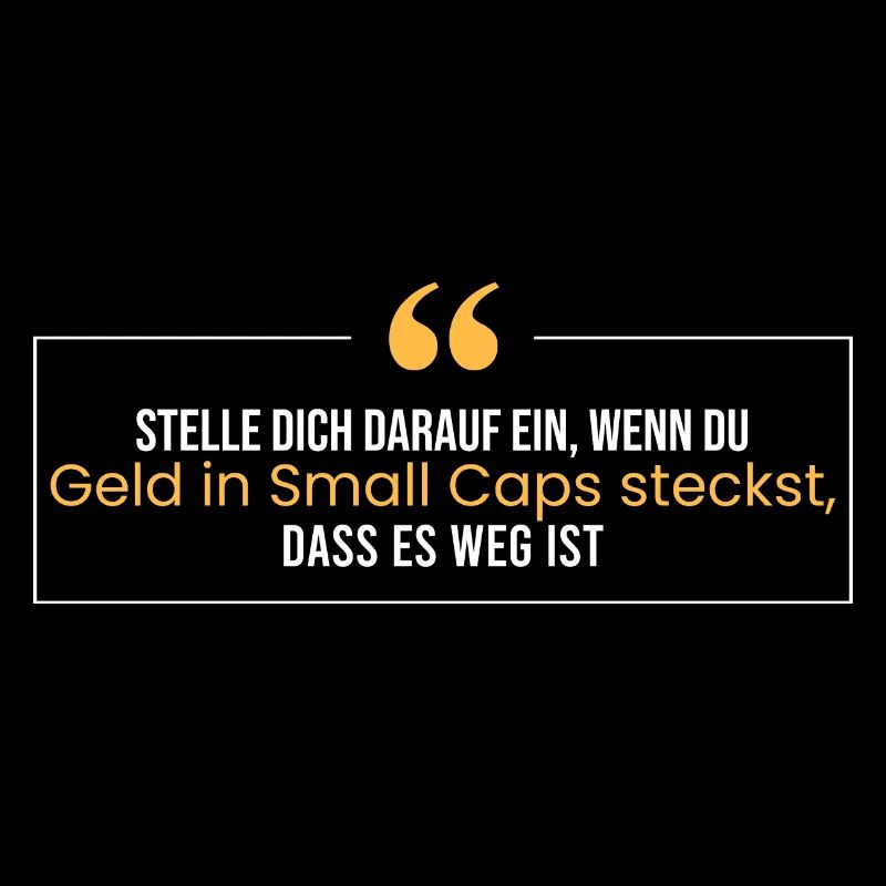 wenn du Geld in Small Caps