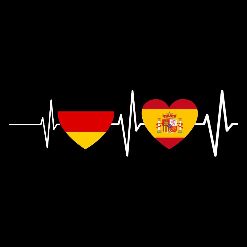 Spanier Deutschland Spanierin Spanischer Herzschla