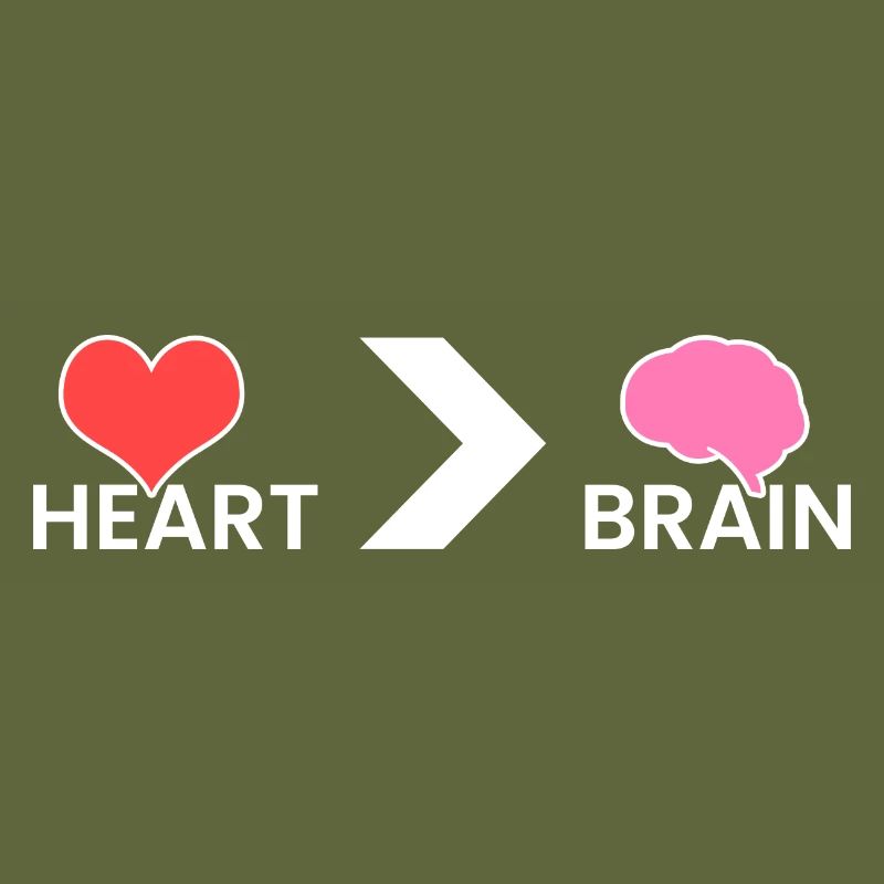 Heart > brain