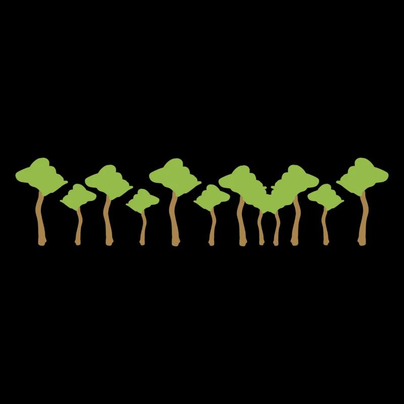 Trees Line Nature Forest Stroke