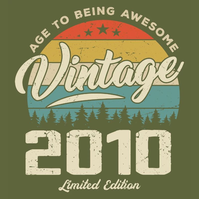 Vintage Retro Stil Jubiläumsgeschenk 2010