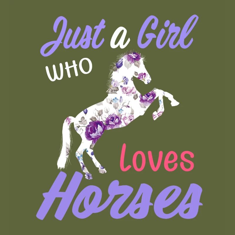 Nur ein Mädchen, das Pferde liebt