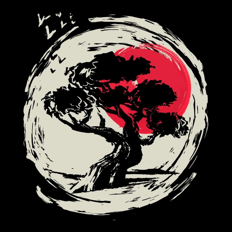 Bonsai Art Japanese Sunset