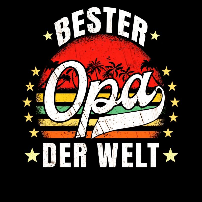 Bester Opa der Welt Geburtstag Opa Retro Bester