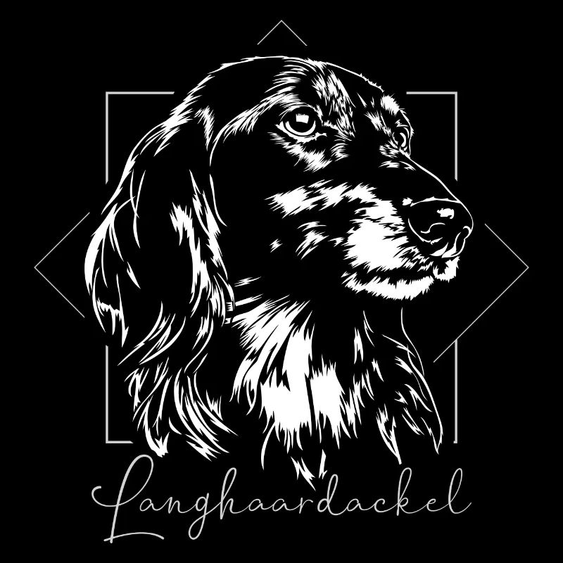 LANGHAARDACKEL Jagdhunde Hundeportrait Wilsigns