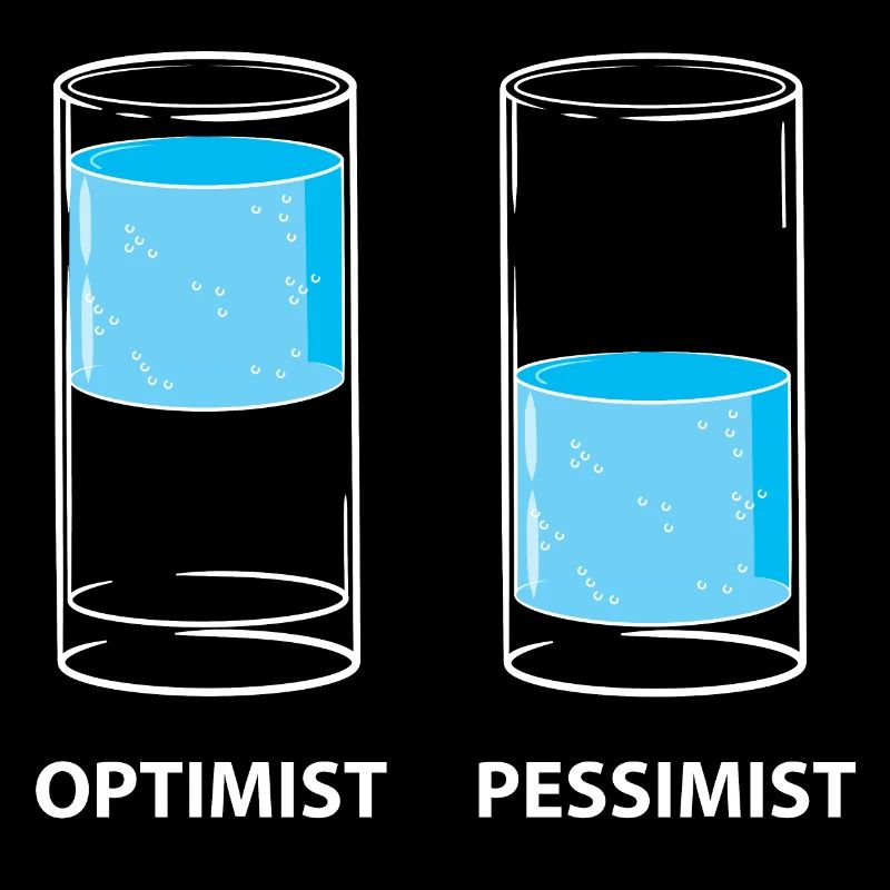 Optimist - Pessimist, Glas gefüllt