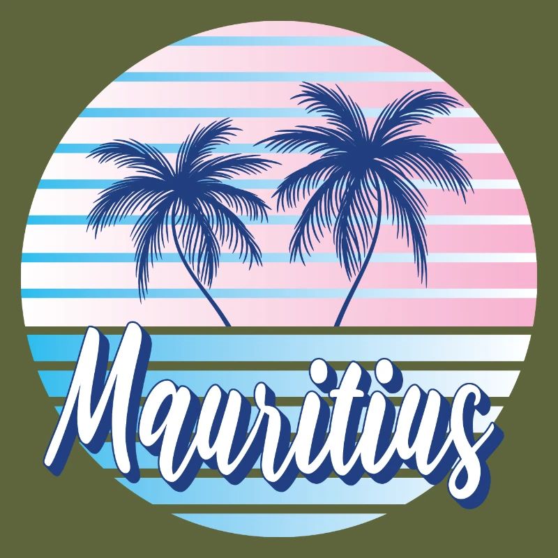 Mauritius bunte Retro Sommer Strand Design