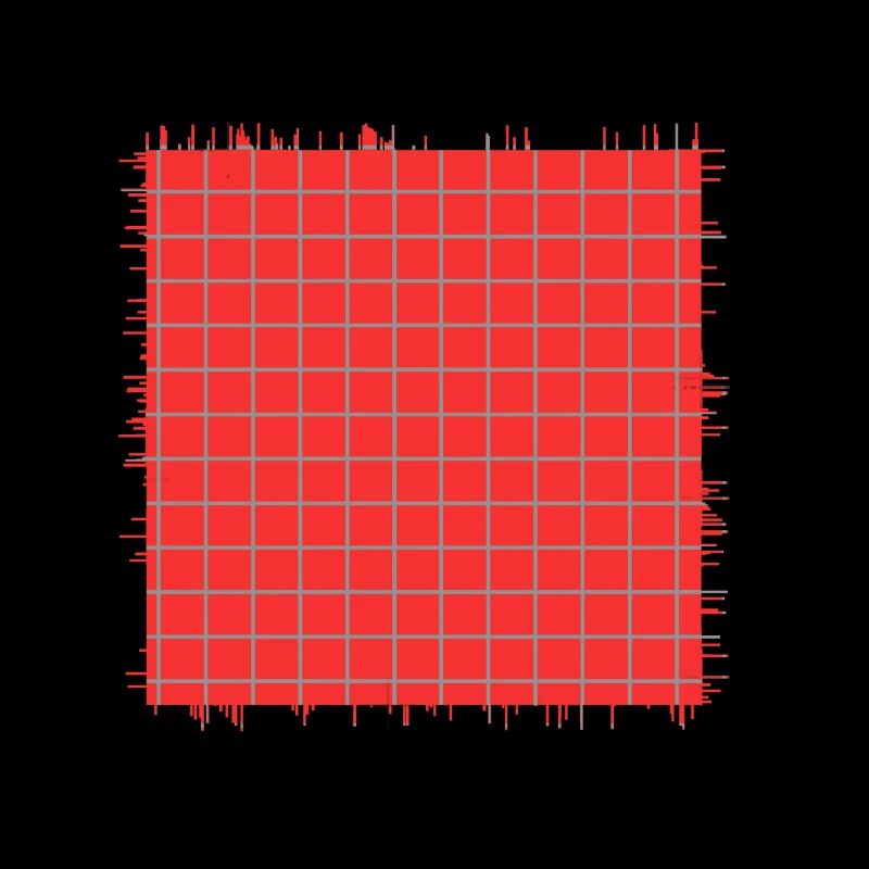 red square shape crossed checkered pattern