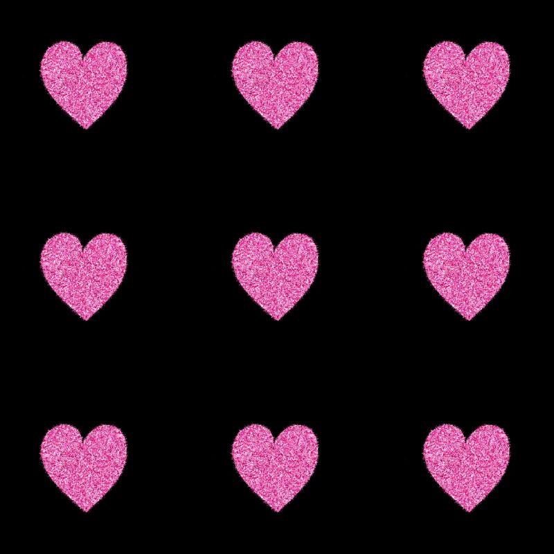 pink glittering hearts heart pattern