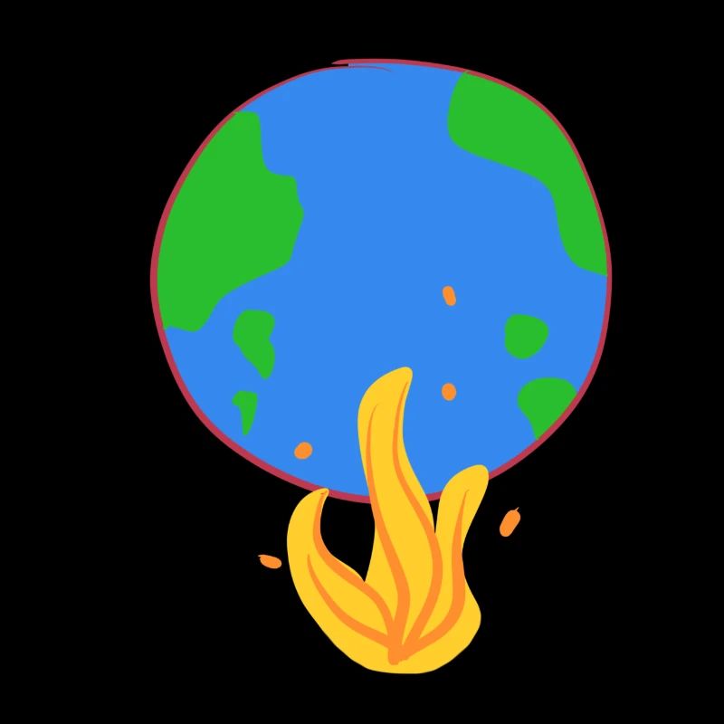 earth burns climate protection fire