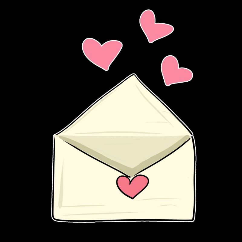 letter hearts pink love open