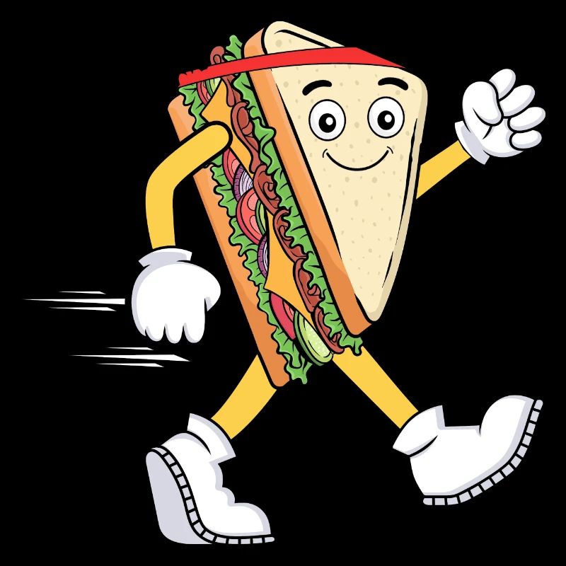 Fun Bread Sandwich Cardio Running Runners