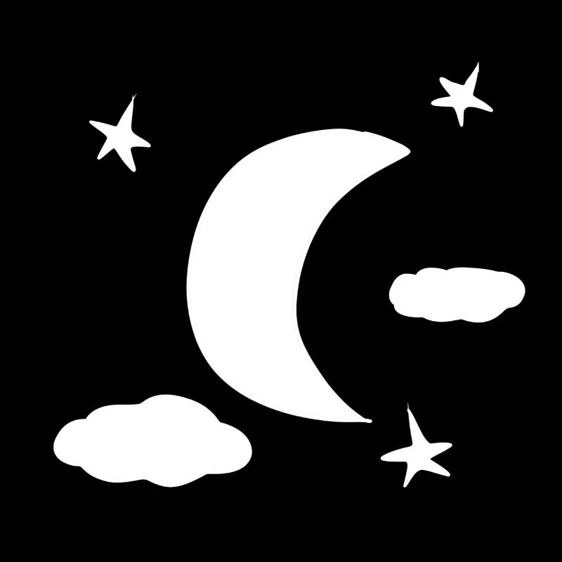 stars moon night sky simple