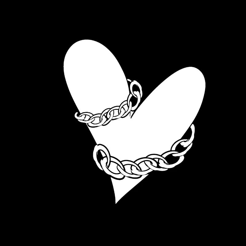 chain-caught heart love