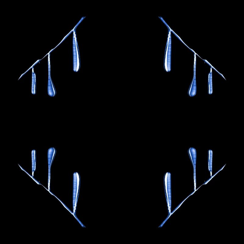blue pattern drop