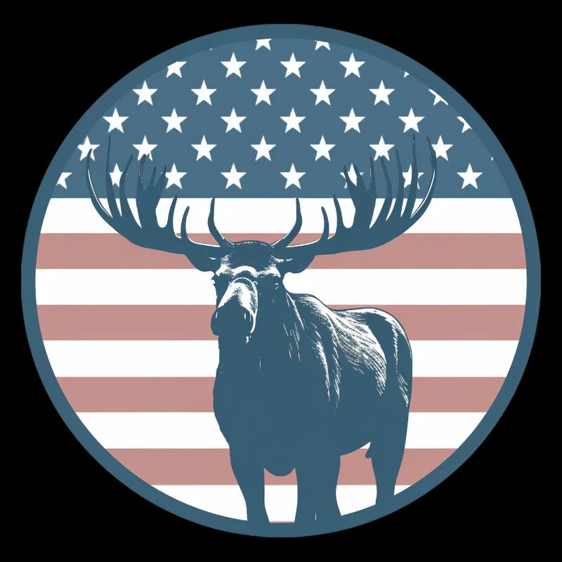 American Flag Moose