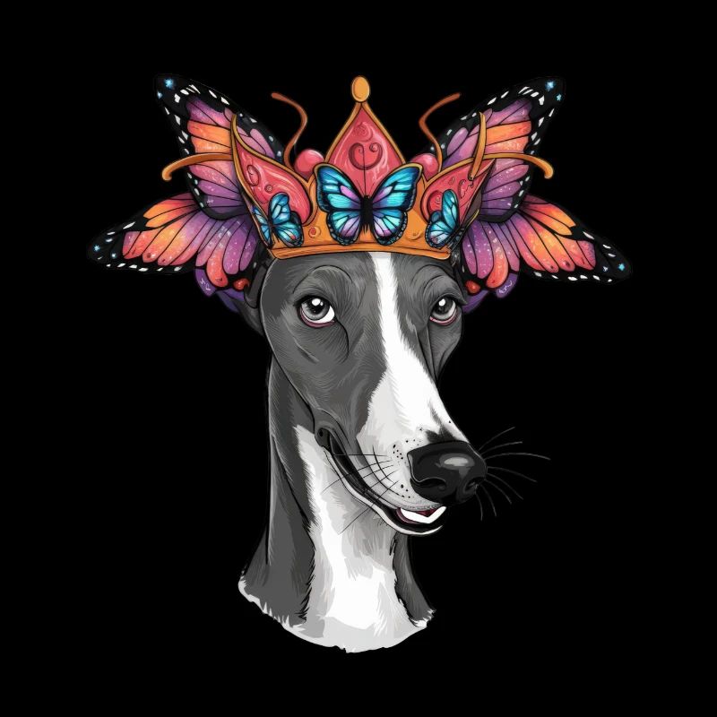 Carton Greyhound with Butterfly