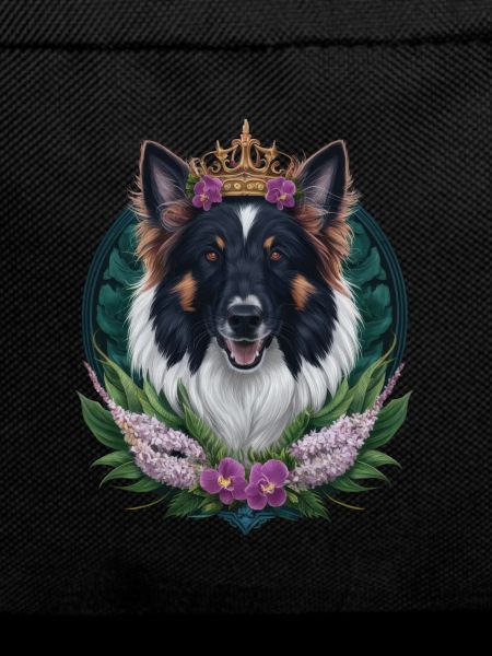 Belgischer Schäferhund mit Krone, Fliedern