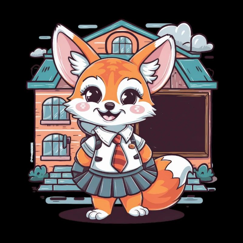 Fennek Desert Fox with School Uniform