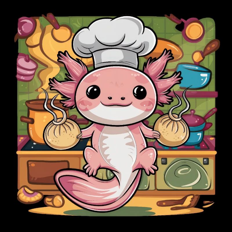 Axolotl with Japanese dumplings