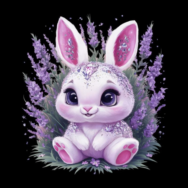 Kawaii Bunny with Lavender