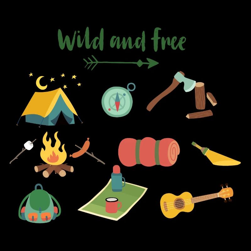 Camping Scout campfire