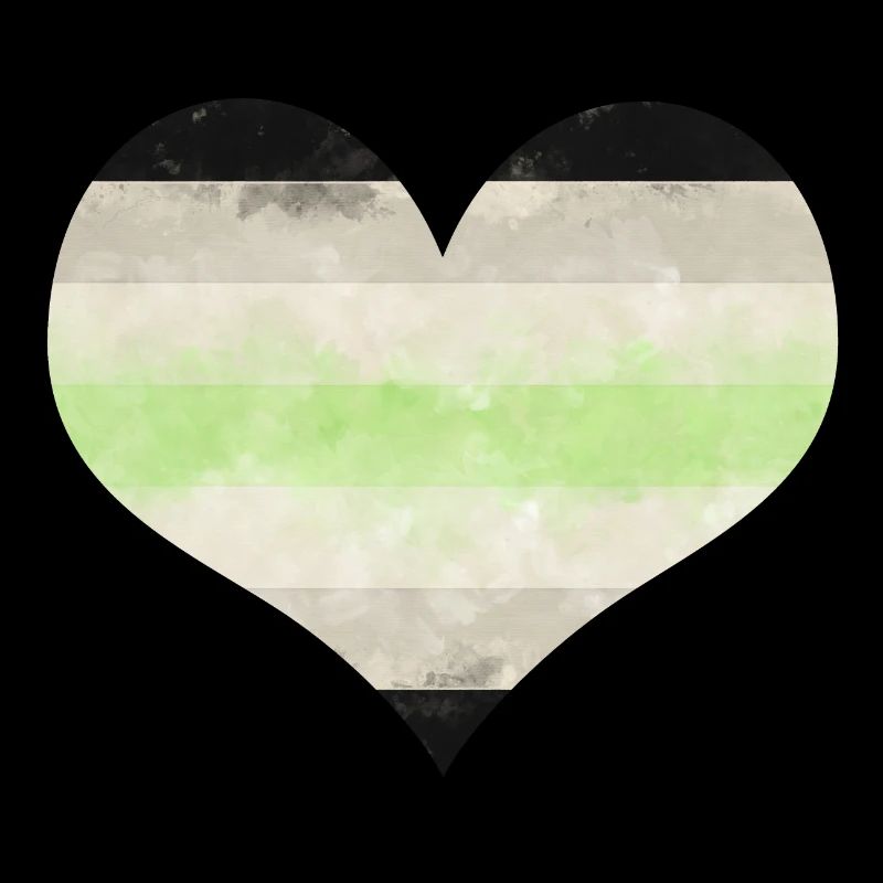 Coeur drapeau Agender