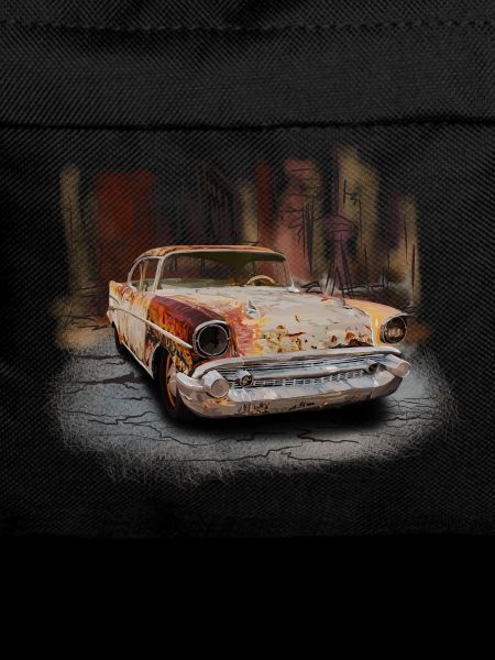 Rostiger Oldtimer Stadt Szene