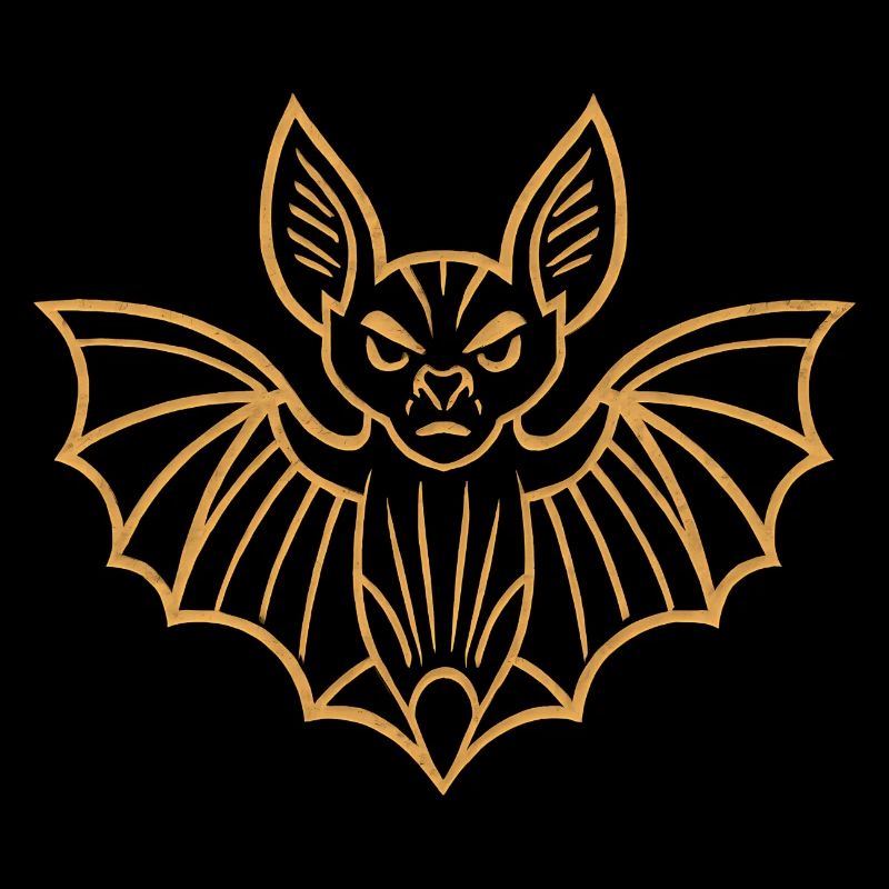 Golden Bat Lines Design