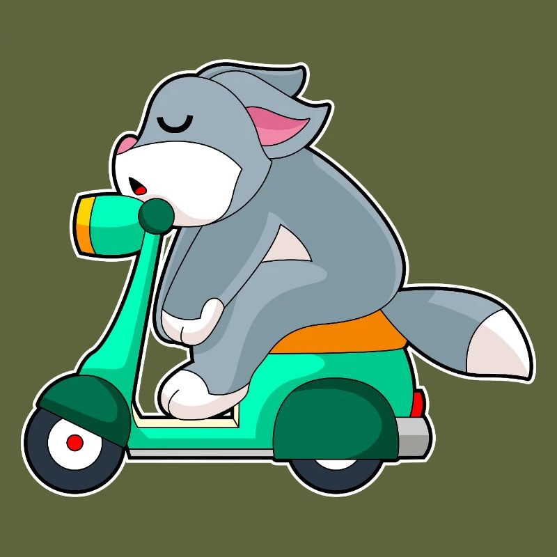 Katze Motorroller
