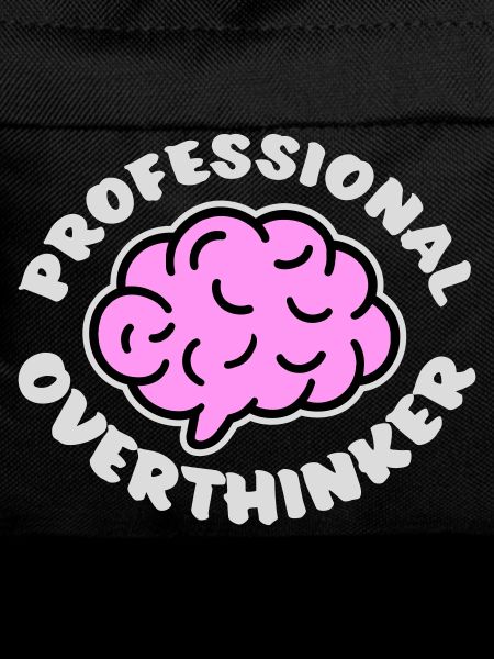 Professional Overthinker Funny Brooding Anxiety Logo