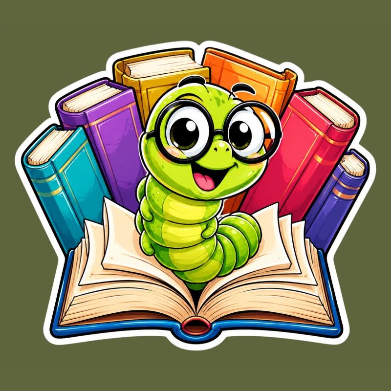 Rat de bibliothèque joyeux