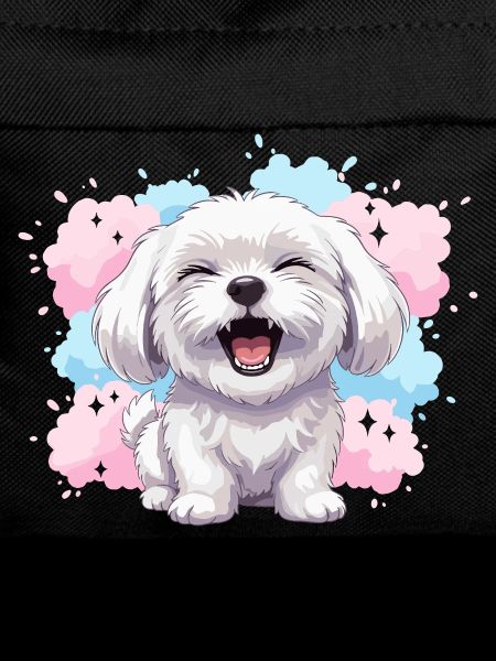 Cheerful Fluffy Dog Pastel Splash