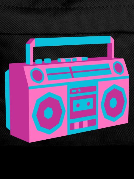 Boombox Ghettoblaster 80s Retro Roller Disco