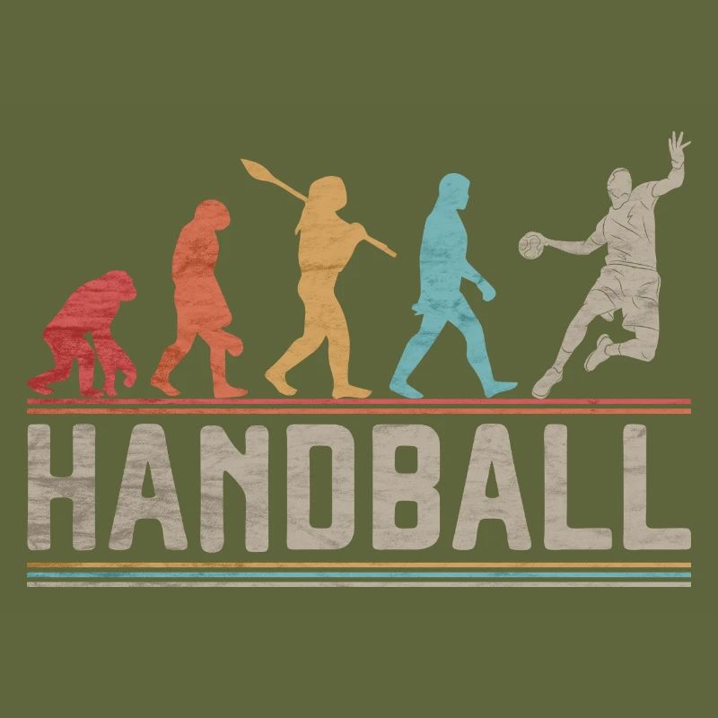 Handball Evolution Vintage Handballer Gift