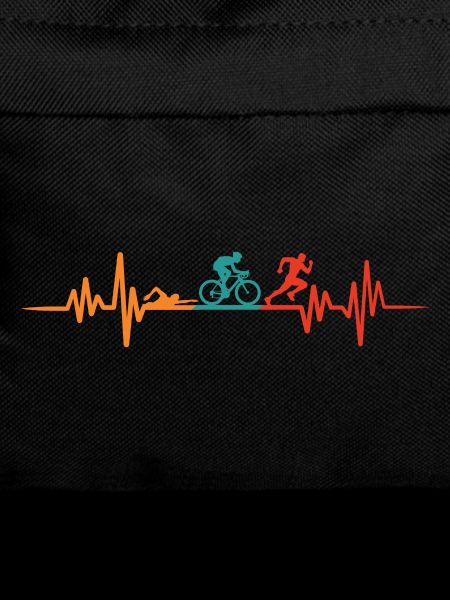 Triathlon retro heartbeat triathlete triathlete