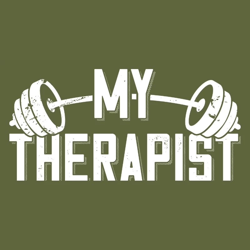 My Therapist Langhantel Bodybuilder Spruch