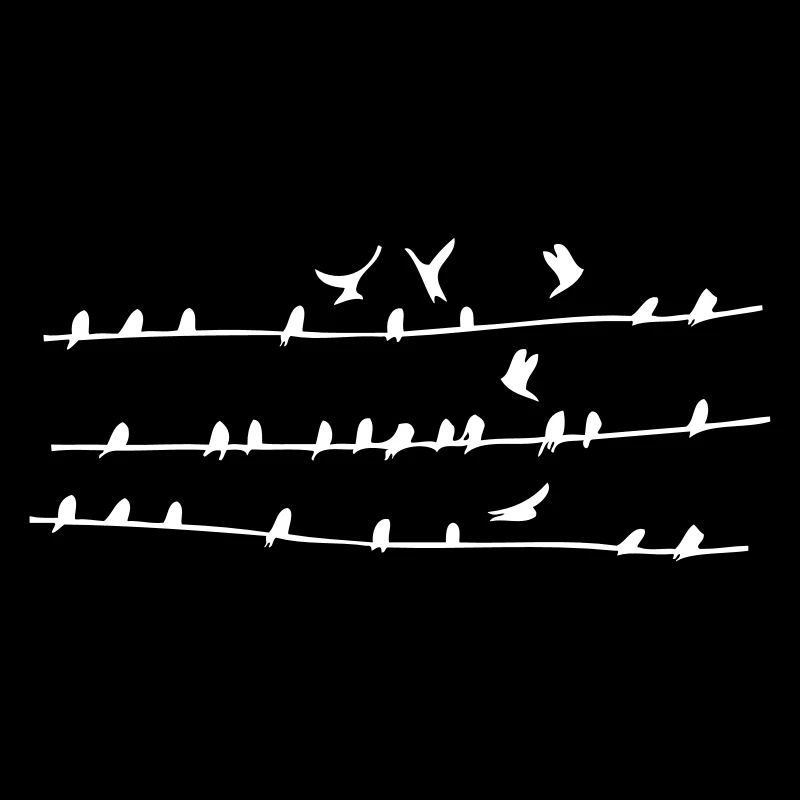 Oiseaux sur les lignes électriques