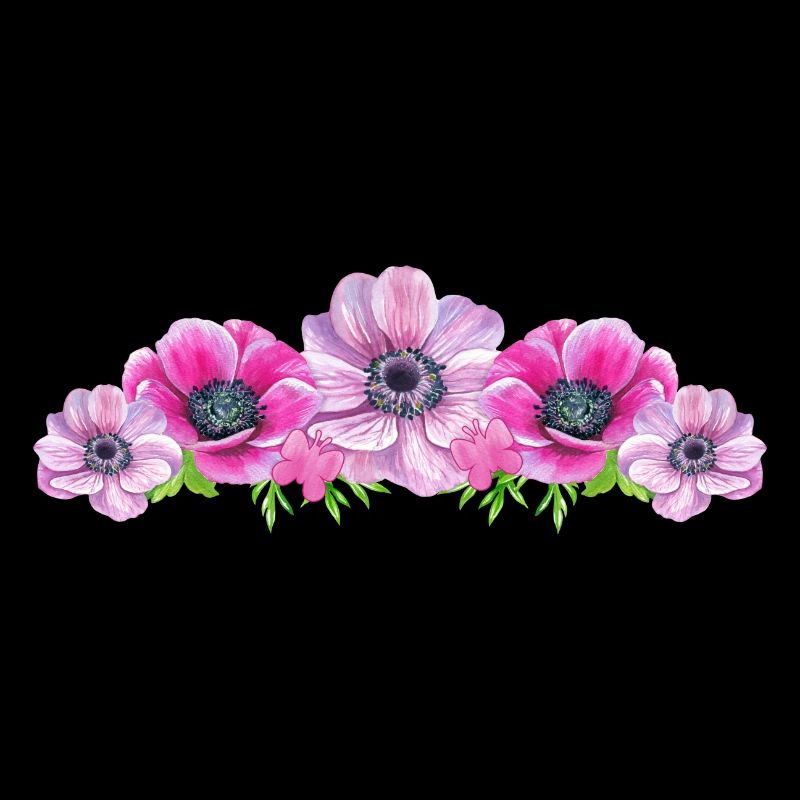 Fleurs d’anémone Fleur Rose Papillon Fleuriste