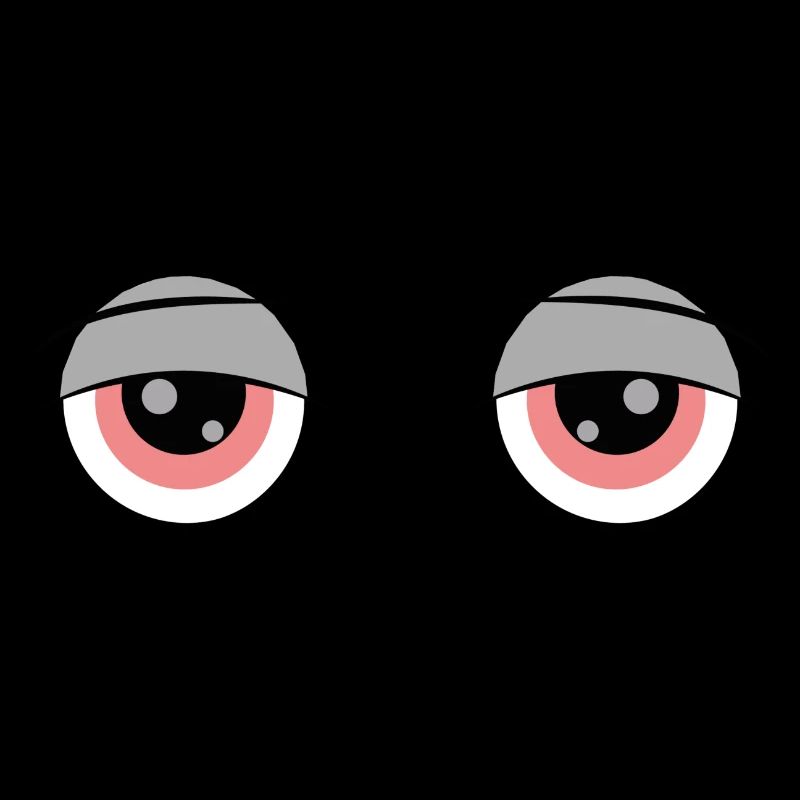 les yeux rouges
