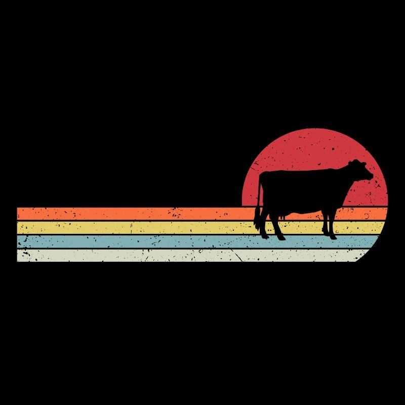 Retro Kuh Kühe