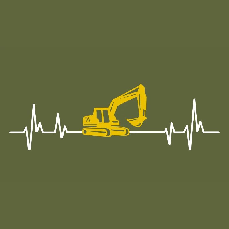 Bagger Baustelle Heartbeat Bagger