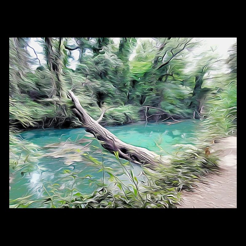 Dessin de la Provence - Rivière de la Bresque